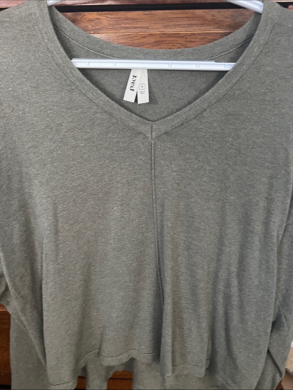 Moss Green V-Neck Women's Sweater